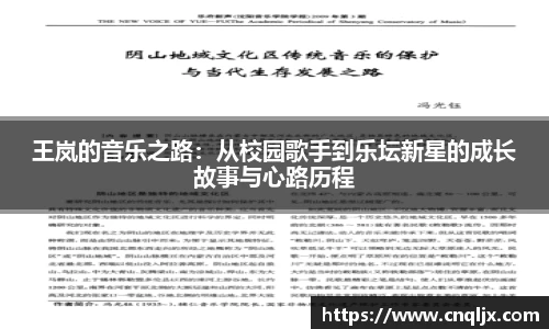 王岚的音乐之路：从校园歌手到乐坛新星的成长故事与心路历程