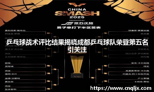 乒乓球战术评比结果揭晓成都乒乓球队荣登第五名引关注